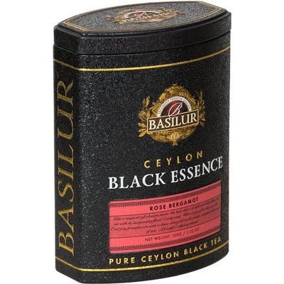 BASILUR Black Essence Rose Bergamot plech 100 g