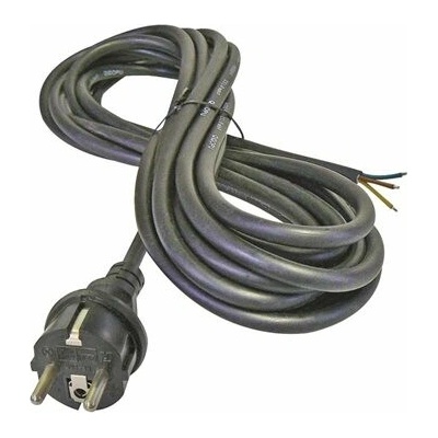 Flexo šňůra gumová 3x1,5 mm, 3m černá