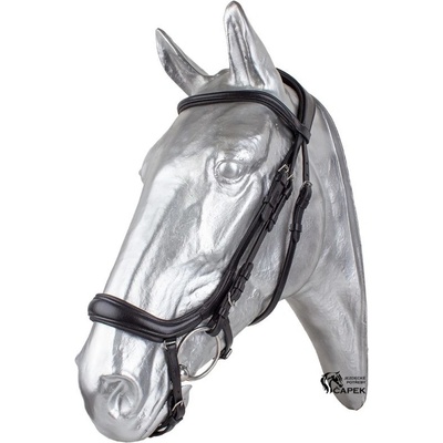 KenTaur Uzdečka anatomický nánosník 10301 + otěže černá – Zboží Dáma