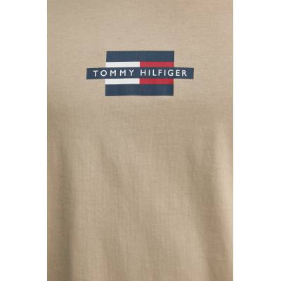 Tommy Hilfiger Памучна тениска Tommy Hilfiger в бежово с принт MW0MW38636 (MW0MW38636)