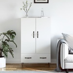 vidaXL Висок шкаф, бял, 69, 5x31x115 см, инженерно дърво (828228)
