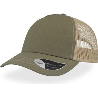 Atlantis Headwear Rapper Canvas 5 panelová síťovaná COT-336060y2299 Olivová/khaki
