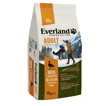 Image 1 of EverLand Adult Dog Medium & Large Breeds Duck - Пълноценна супер премиум храна за кучета от средни и едри породи с патешко 15 кг