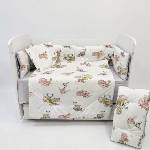 Dizain Бебешки спален комплект Бамби със сиво Ластик Цип Comfort Line