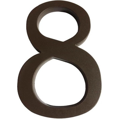 Číslo "8", 180 mm, plastová hnědá