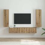 vidaXL TV стенен шкаф 2 бр. Дъб Артизан Инженерна дървесина (892328)