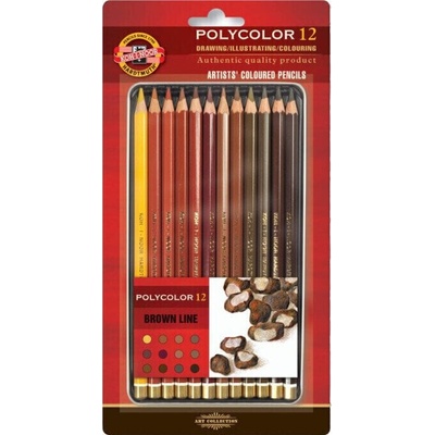 KOH-I-NOOR Комплект цветни моливи Browns 12 бр