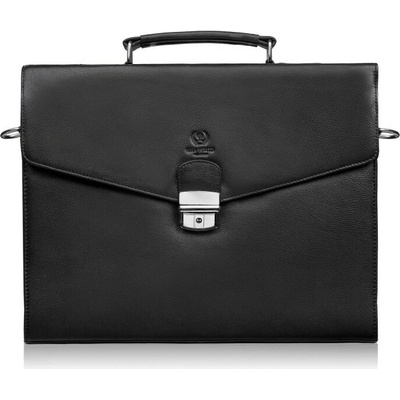 Paolo Peruzzi Pánská aktovka z pravé kůže s klíčem Peruzzi černá – Hledejceny.cz