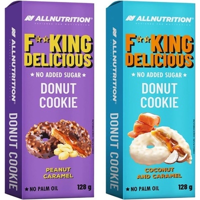 Allnutrition Fitking Delicious Donut Cookie Kokos z karmelem 128 g – Zboží Dáma