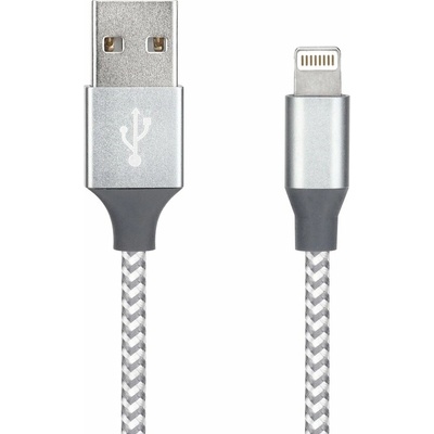 Lightning kabel nylonový 8pin 1m bílý