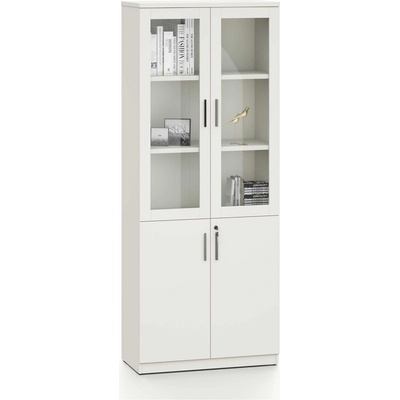 RFG Шкаф Monaco RFG, 800 х 400 х 2000 mm, бял, със стъклени врати