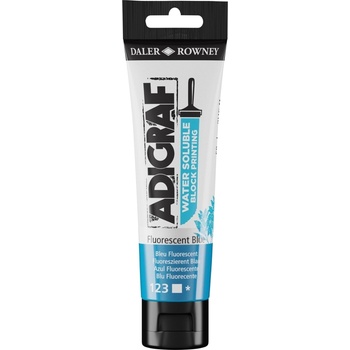 Daler Rowney Adigraf Block Printing Water Soluble Colour Боя за линогравюра Fluorescent Blue 59 ml (185059123)