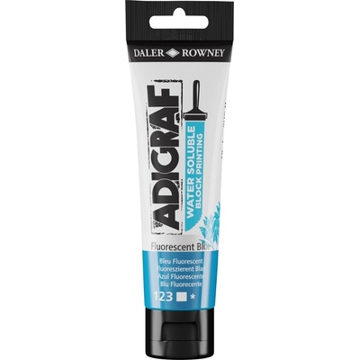 Daler Rowney Adigraf Block Printing Water Soluble Colour Боя за линогравюра Fluorescent Blue 59 ml (185059123)