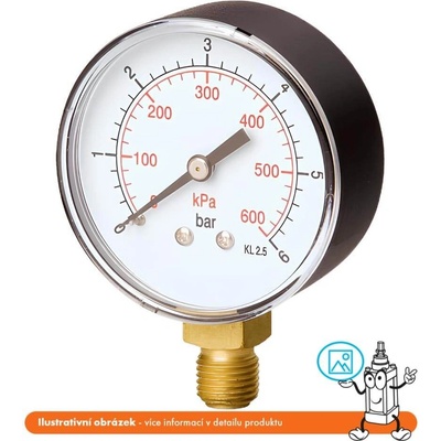 Pneumatics & Hydraulics Manometr stranový -1/3 bar - 63 mm - M12*1,5