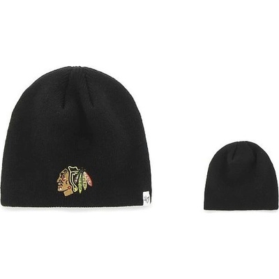 '47 Brand NHL Chicago black hawks Beanie black Černá