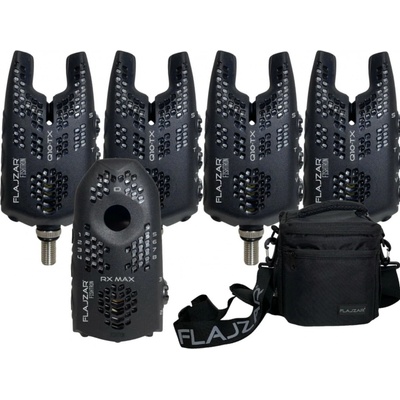 FLAJZAR Sada signalizátorů 4+1 Fishtron Q10 příjmač Fishtron RX MAX Brašna