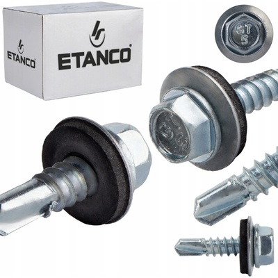 ETANCO GT 5 Ø5,5 mm skrutka na upevňovanie plechov s podložkou Z14 19 mm - 250 ks Pozinkovaná