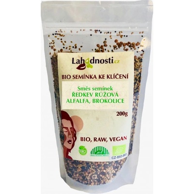 Lahodnosti Zmes semienok BIO reďkovka alfalfa brokolica 200 g