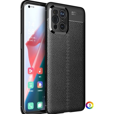 OPPO Find X3 / X3 Pro Удароустойчив Litchi Skin Калъф и Протектор