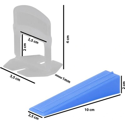 Mezerník Strend Pro LS210W, nivelační, pod obklad, 1.0 mm, bal. 100 ks, plast bílý ST2160787