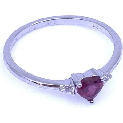 Jan Kos jewellery Stříbrný prsten s rubínem MHT 8181 S350