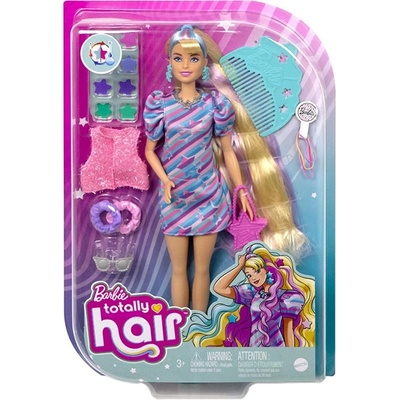 Mattel Детска играчка Barbie, Комплект кукла с дълга коса и звезди, 21.5см, 1710316
