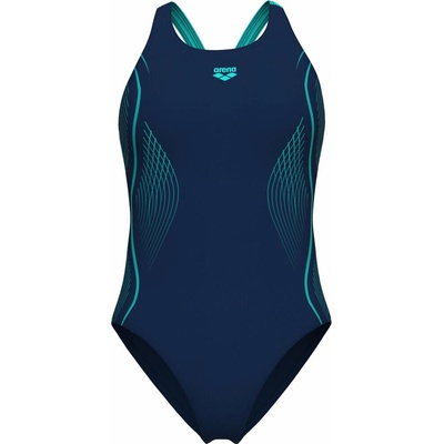 Arena WOMEN'S SWIM PRO BACK GRAPHIC 005532/780 tmavě modrá – Zboží Dáma