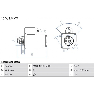 Startér BOSCH BX 0.986.026.790 RDZ
