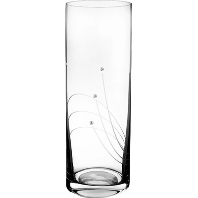 Bohemia Crystal Skleněná váza válec paprsky - 300 mm Swarovski, Preciosa – Zbozi.Blesk.cz