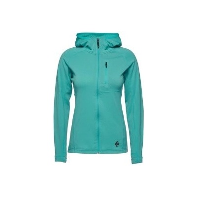 Black Diamond Coefficient Hoody Women Dark Patina tyrkysová