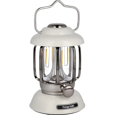 Teslá LED Retro dekoratívny lampáš 5 W, 370 lm, 2 × 2200 mAh, IP44, biela