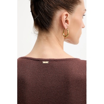 Fracomina Рокля Fracomina в кафяво дълга с кройка по тялото FS25WD5010K501Q7 (FS25WD5010K501Q7)