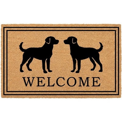 Clayre & Eef s pejsky Welcome Hnědá 75 x 45 cm