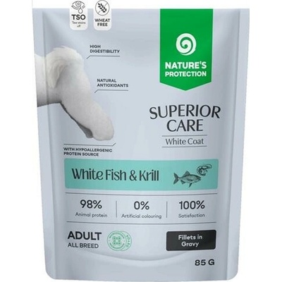 Nature's Protection Superior Care Dog Adult White Dogs White Fish & Krill 85 g