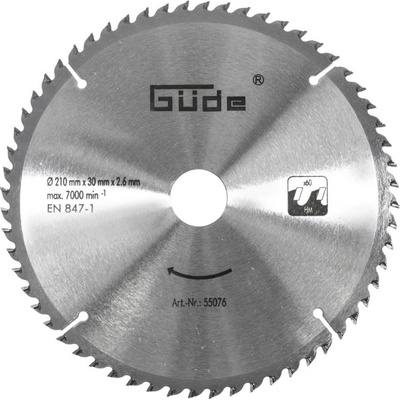 GÜDE 60Z HM - Pílový kotúč 210 x 30 mm 55076