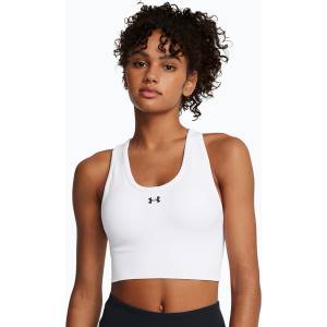Under Armour тренировъчен сутиен Vanish Seamless Mid Брандиран бял / черен