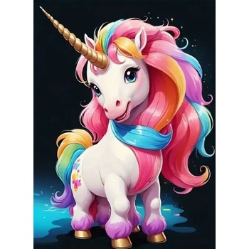 Norimpex - Puzzle Diamant painting: Baby unicorn 30x40cm - 1 - 39 piese