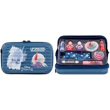 Lip Smacker Disney Princess Ariel Travel To Go Beauty Case odstín růžová : rtěnka 2 x 1 g + lesk na rty 2 x 1 g + lak na nehty 2 x 4 ml + paletka rozjasňovacích krémů 4 g + aplikátor + klíčenka + pouz