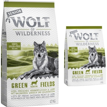 Wolf of Wilderness Senior Green Fields jahňacie 12 kg