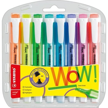 STABILO Комплект текст маркери, Stabilo, Swing Cool Флуоресцент ST275/8-3, 8 цвята (ST275/8-3)