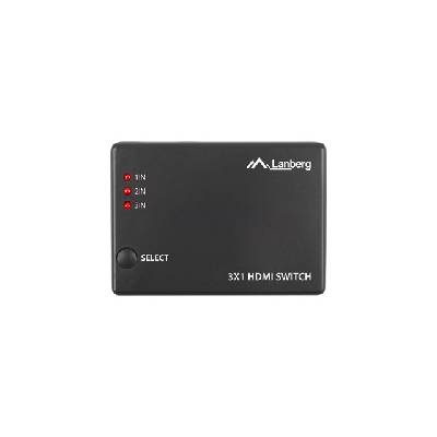 Адаптер Lanberg Video Switch 3x HDMI + Micro USB port + Remote Controller black (SWV-HDMI-0003)