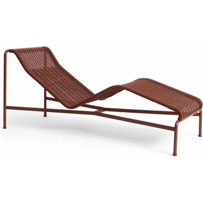 HAY Palissade Cord Chaise Longue iron red