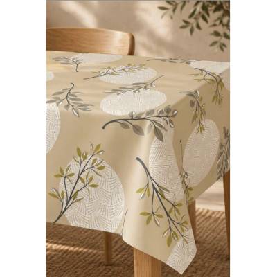 Obrus PVC MIS419, metráž, 20 m x 140 cm, kolesá s lístkami gingka, IMPOL TRADE