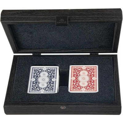 Manopoulos Карти за игра Manopoulos, дървена кутия с принт крокодилска кожа