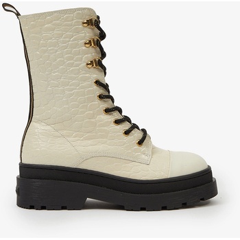 Scotch & Soda Кремави дамски кожени обувки Scotch & Soda Aubri Mid Boot Off Wht Croco Scotch & Soda | Byal | ЖЕНИ | 38