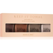 Nails Inc. Keep It Tonal Ombre Chamomile Street lak na nechty 14 ml + Beech Gardner lak na nechty 14 ml + French Ordinary Court lak na nechty 14 ml + Mansion House Street lak na nechty 14 ml darčeková