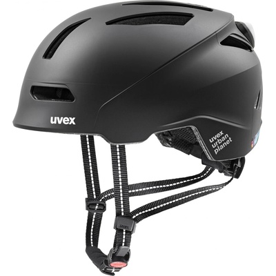 uvex Каска за велосипед Uvex Urban Planet LED Bike helmet - Black Matt - размер 54-58 cm (851-1473-0111)