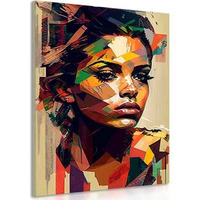 Obraz půvab ženy v patchwork designu - 40x60