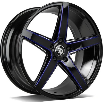 Seventy9 Sv-N 9,5x19 5x120 ET35 black gloss milled blue