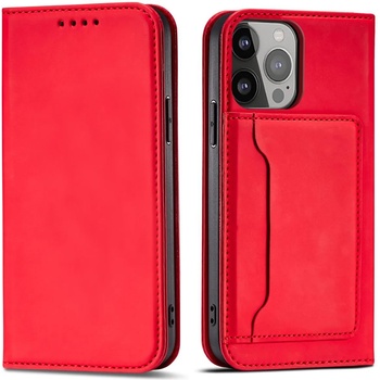 HQWear Калъф с отделение за карти Magnet Card Case за iPhone 13 Pro, червен (KXG0031277)